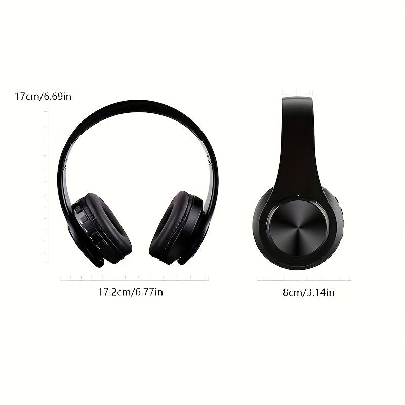 Wired and Wireless Foldable Headphones with USB-C Charging