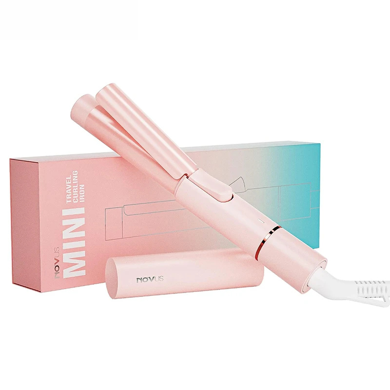 Travel Curling Iron with Tourmaline-Ceramic Barrel for Long-Lasting Curls