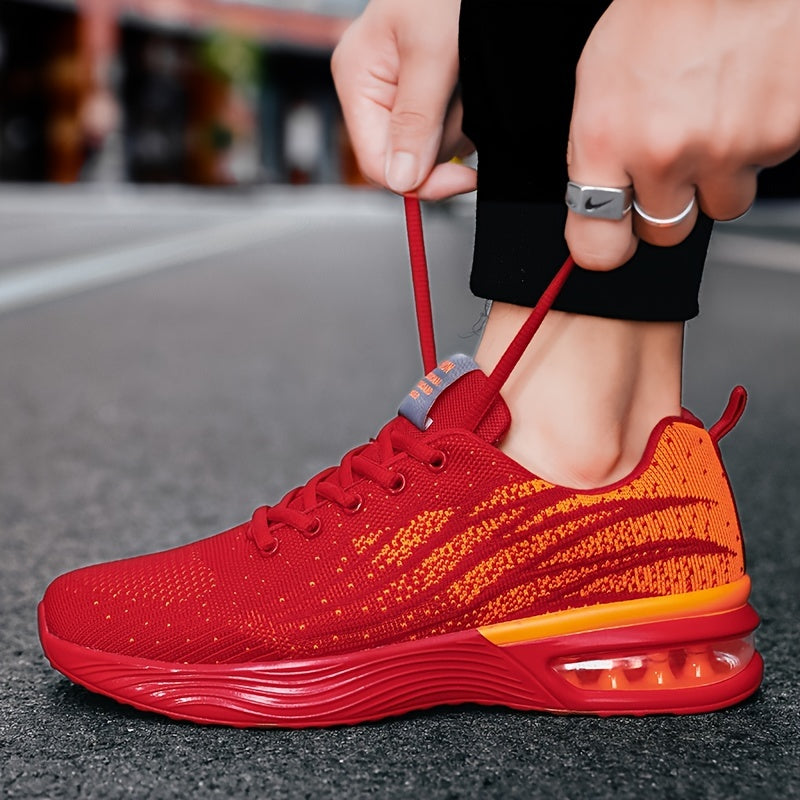 Lightweight Breathable Running Shoes with Lace-Up Closure
