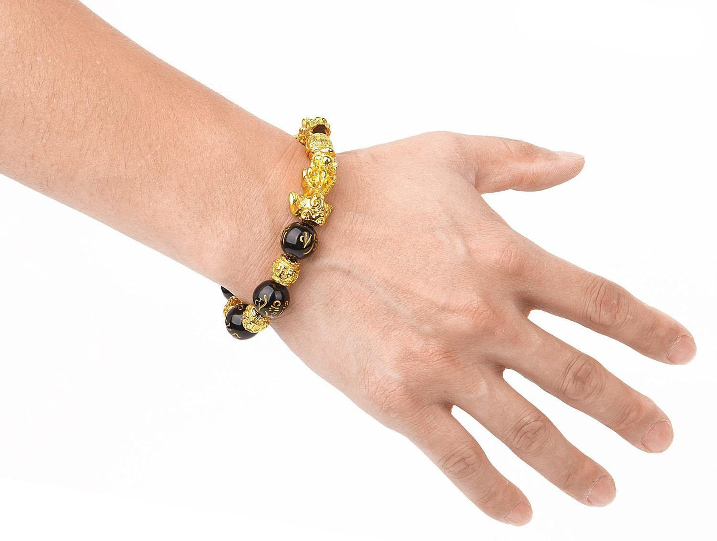Obsidian Wealth and Protection Bracelet