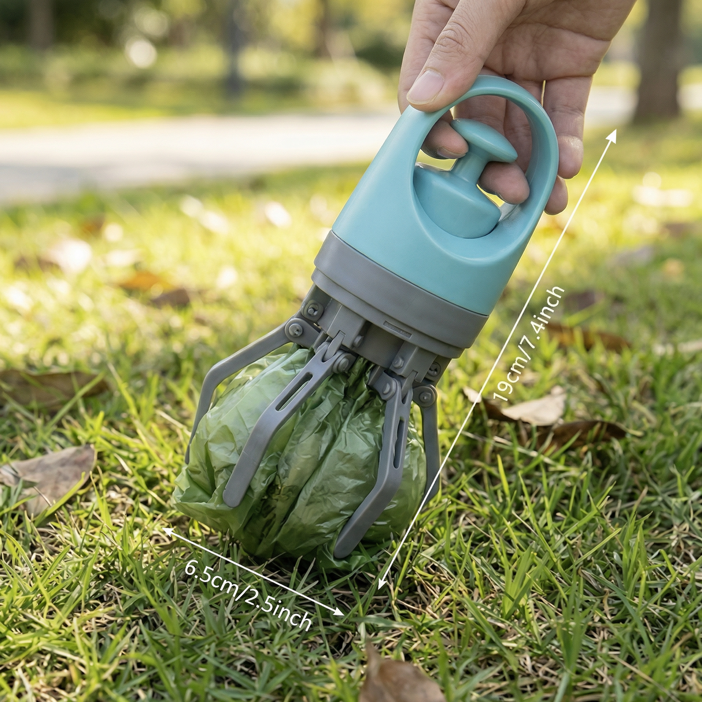 Portable Dog Poop Scooper with Waste Bags for Easy Cleanup