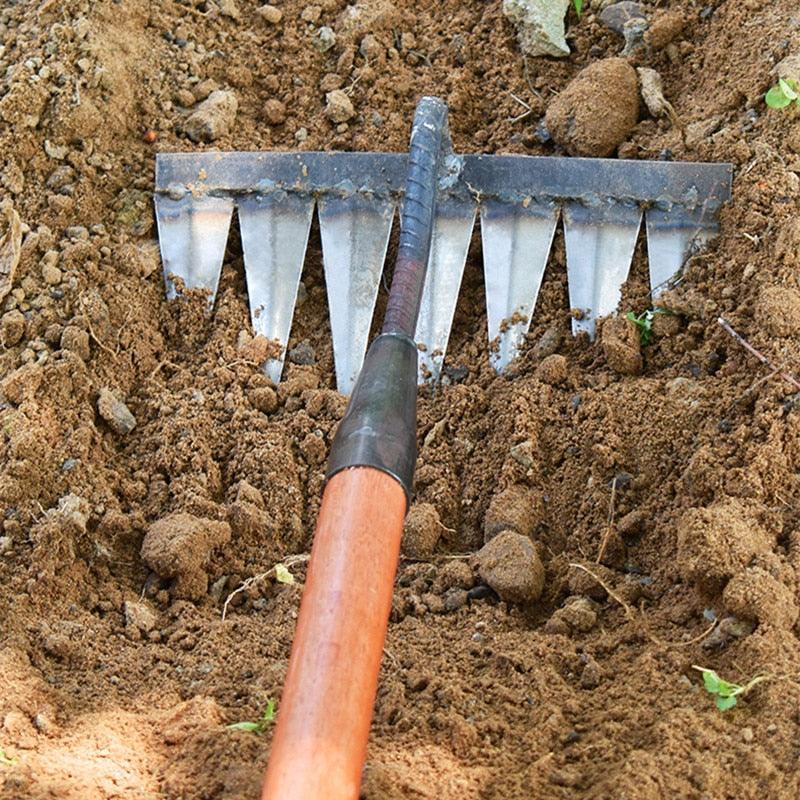Carbon Steel WeedRake for Efficient Gardening and Weeding