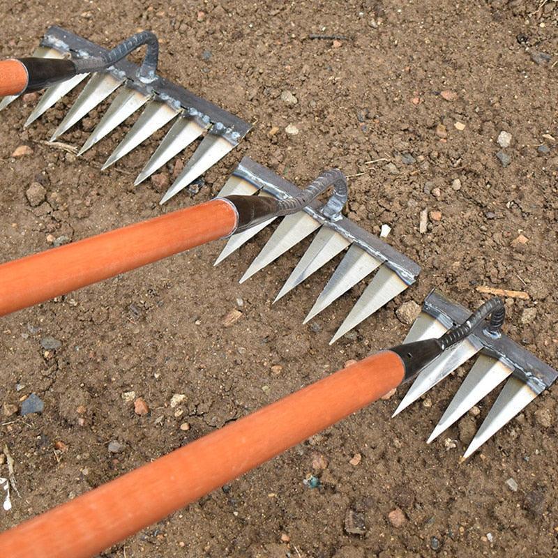 Carbon Steel WeedRake for Efficient Gardening and Weeding