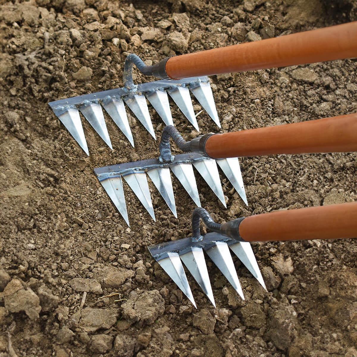 Carbon Steel WeedRake for Efficient Gardening and Weeding