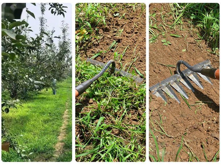 Carbon Steel WeedRake for Efficient Gardening and Weeding