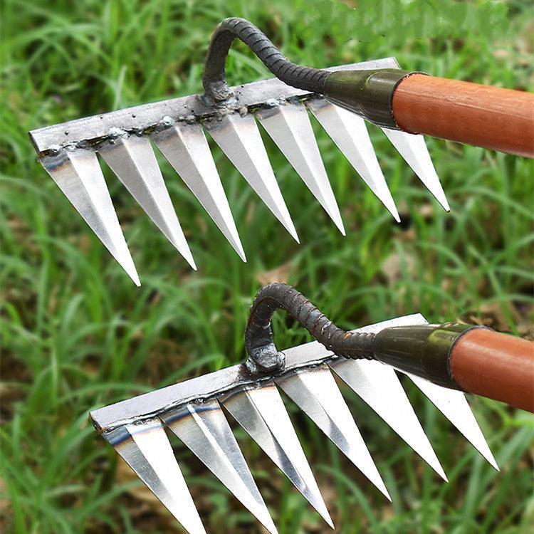 Carbon Steel WeedRake for Efficient Gardening and Weeding