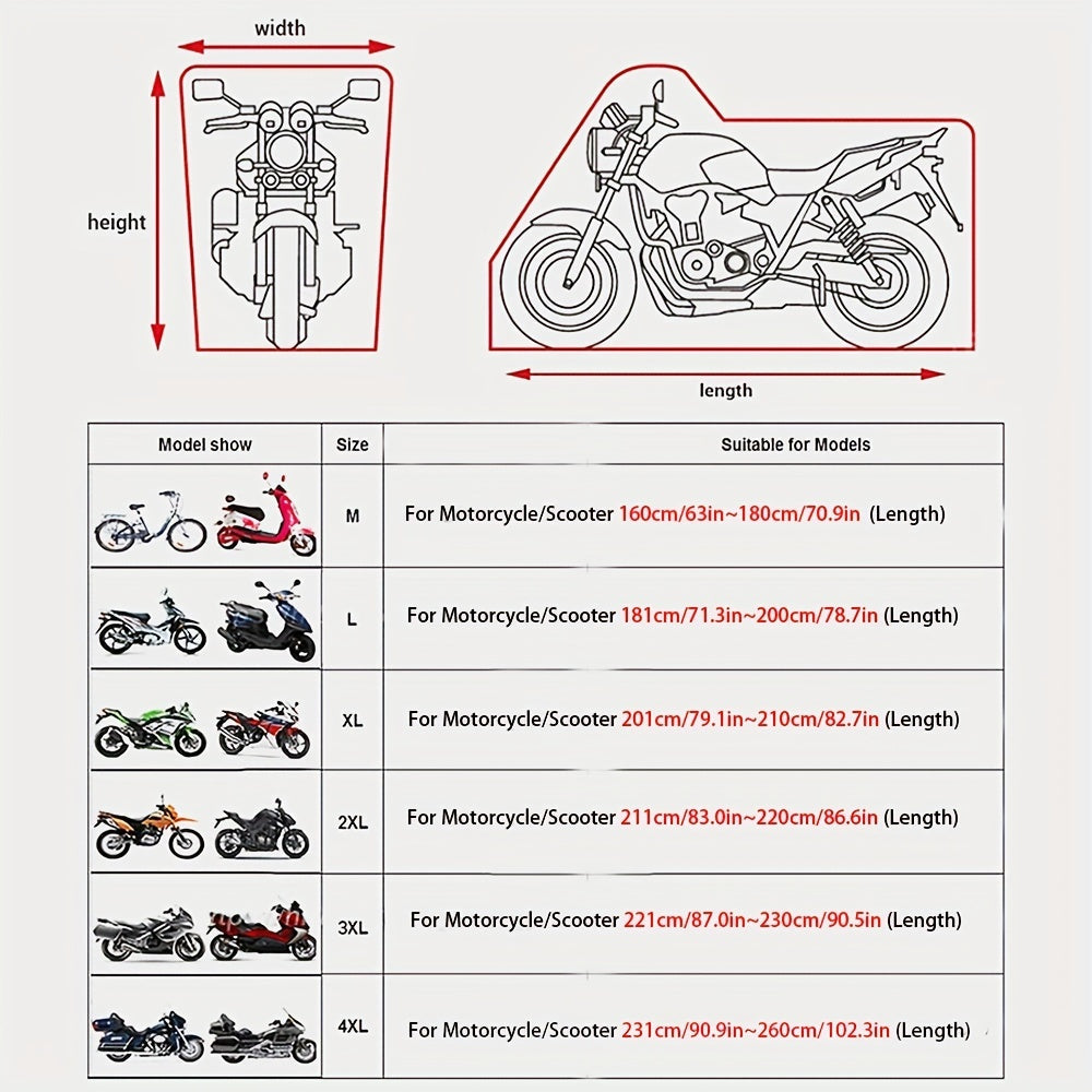 Woven Textile Motorcycle and Bicycle Cover for Dust and Moisture Protection