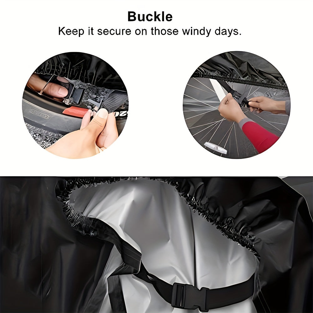 Durable Waterproof Bicycle Cover in Black 100% Polyester