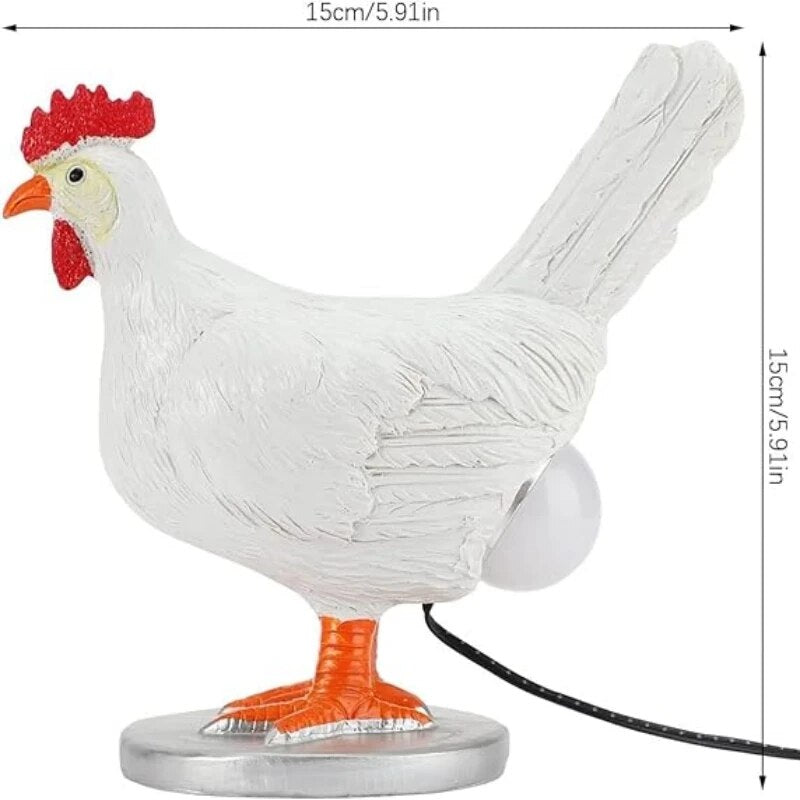 Funny Chicken Table Lamp with LED Night Light