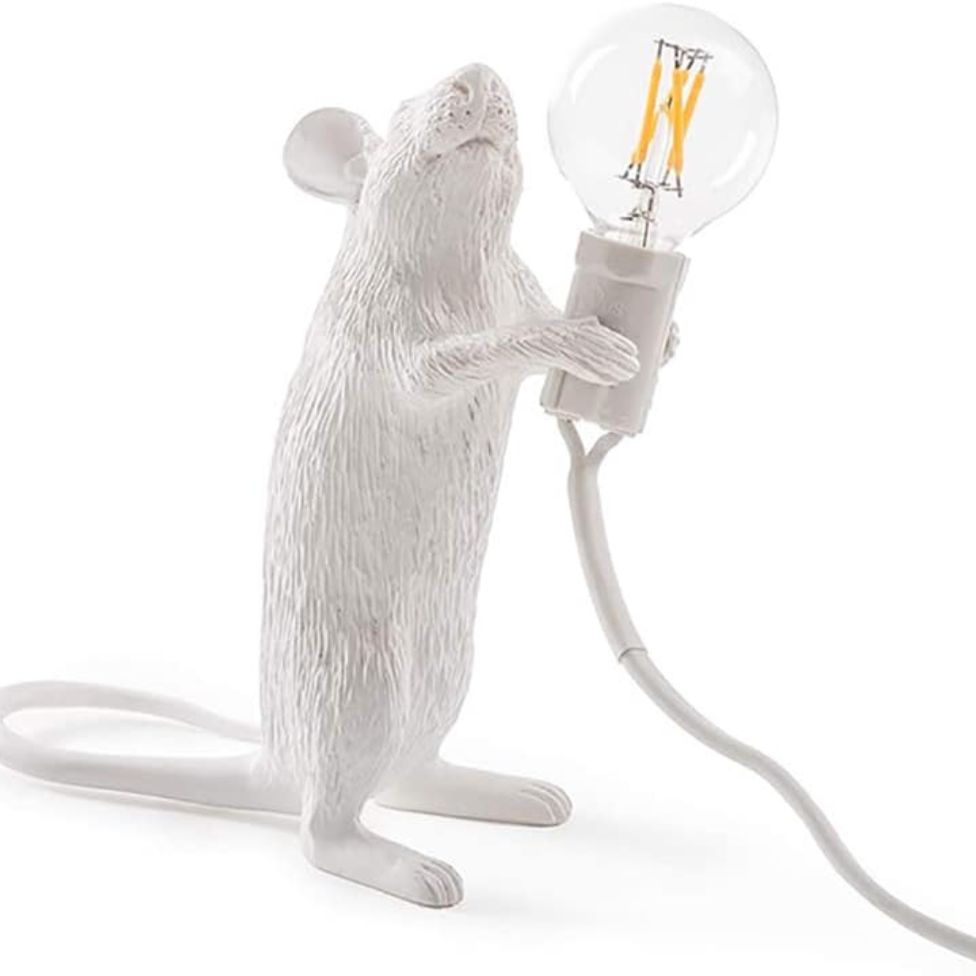 LED Resin Mouse Table Lamp with Warm Glow