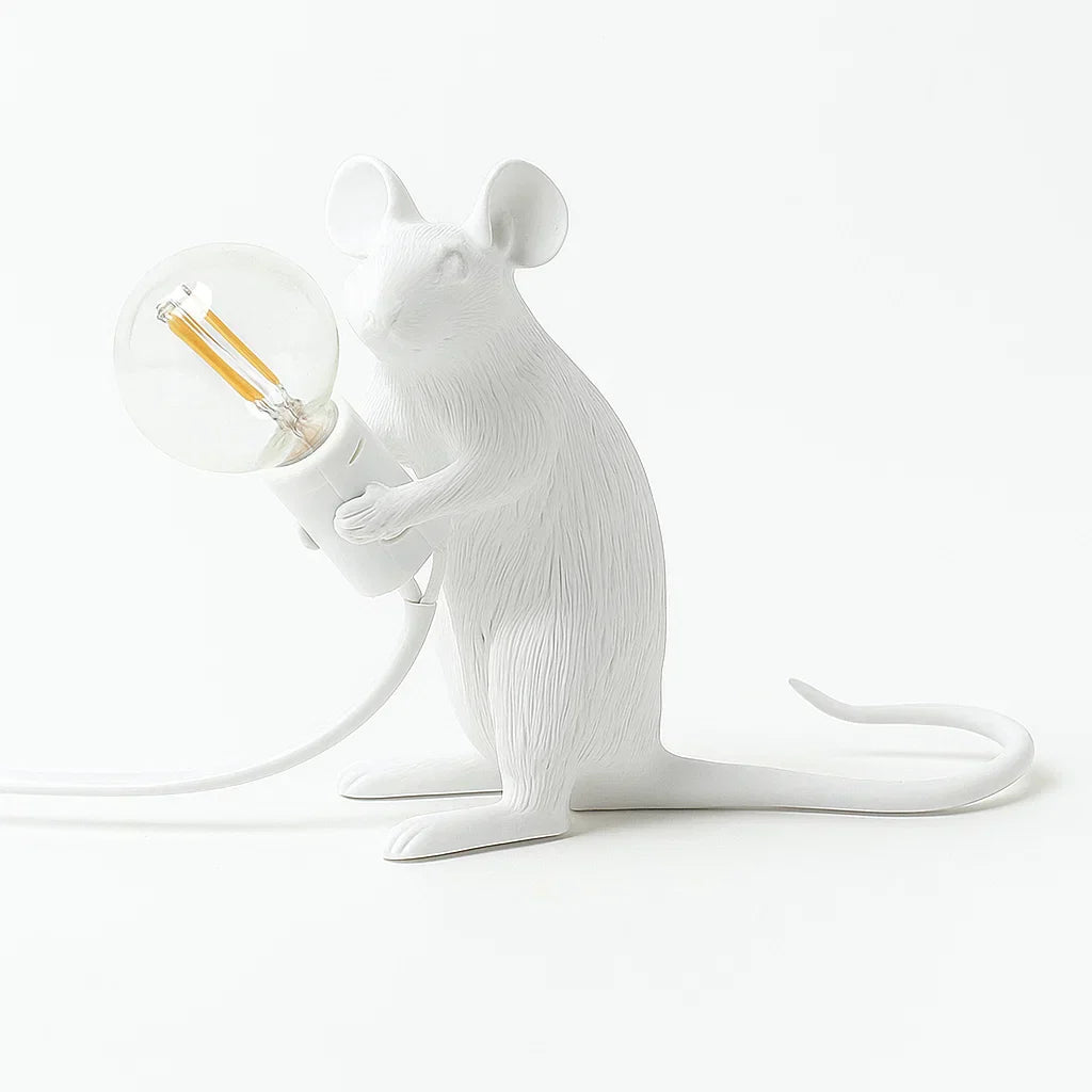LED Resin Mouse Table Lamp with Warm Glow