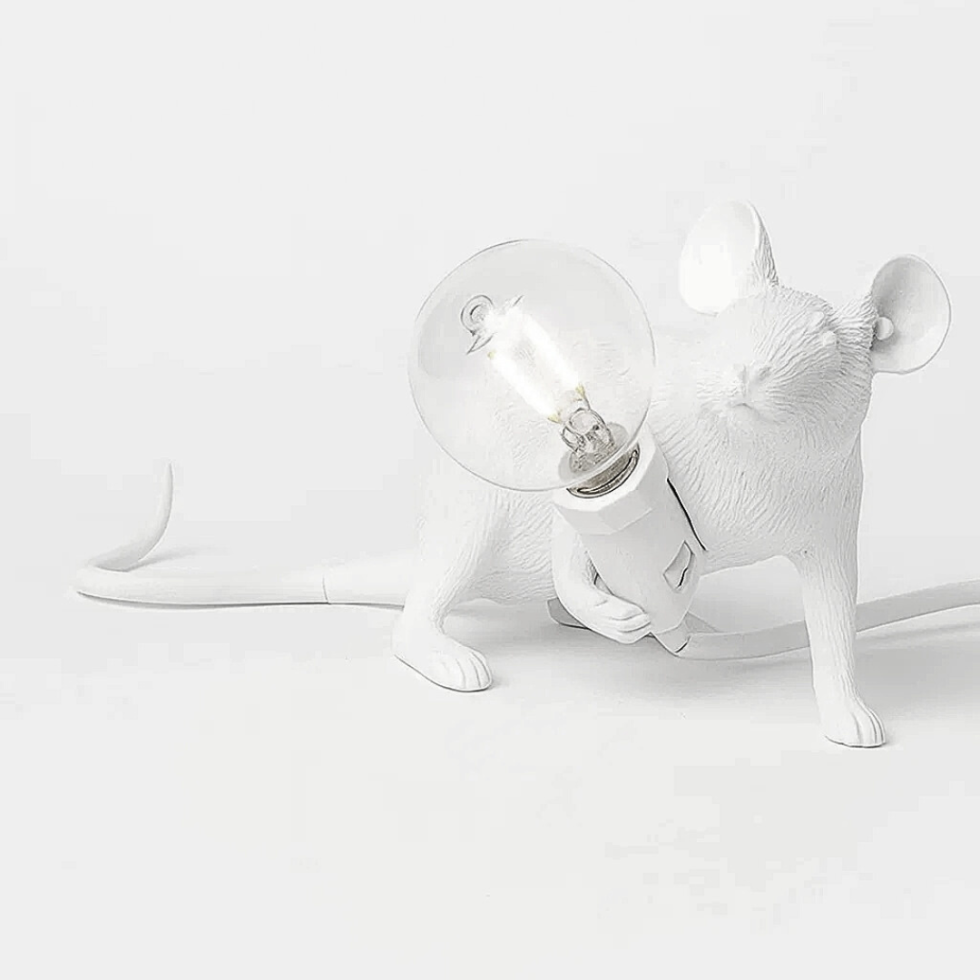 LED Resin Mouse Table Lamp with Warm Glow