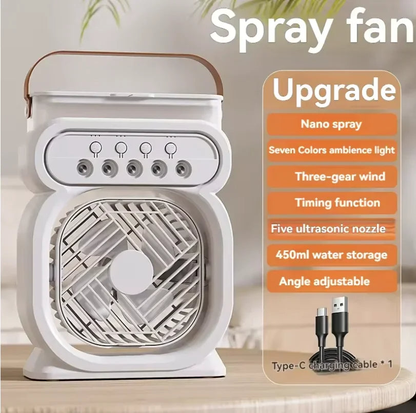 3-in-1 Portable Air Conditioner with Humidifier and Night Light