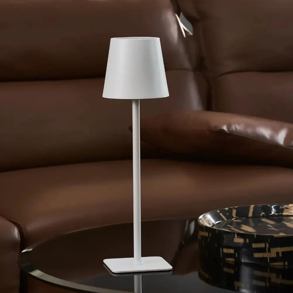 Tall Rechargeable Dimmable Table Lamp for Indoor and Outdoor Use
