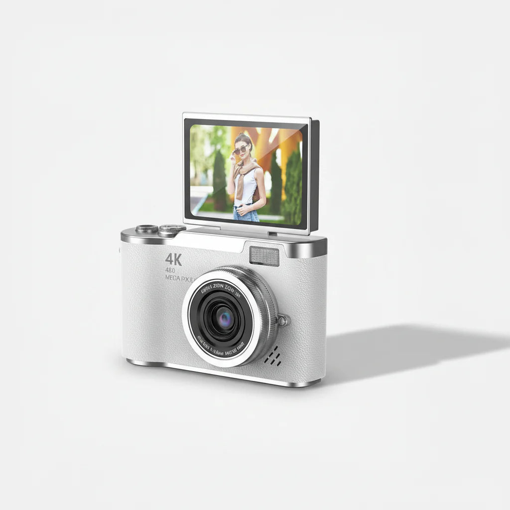 4K 48MP Digital Camera with 180° Flip Screen and 8X Zoom