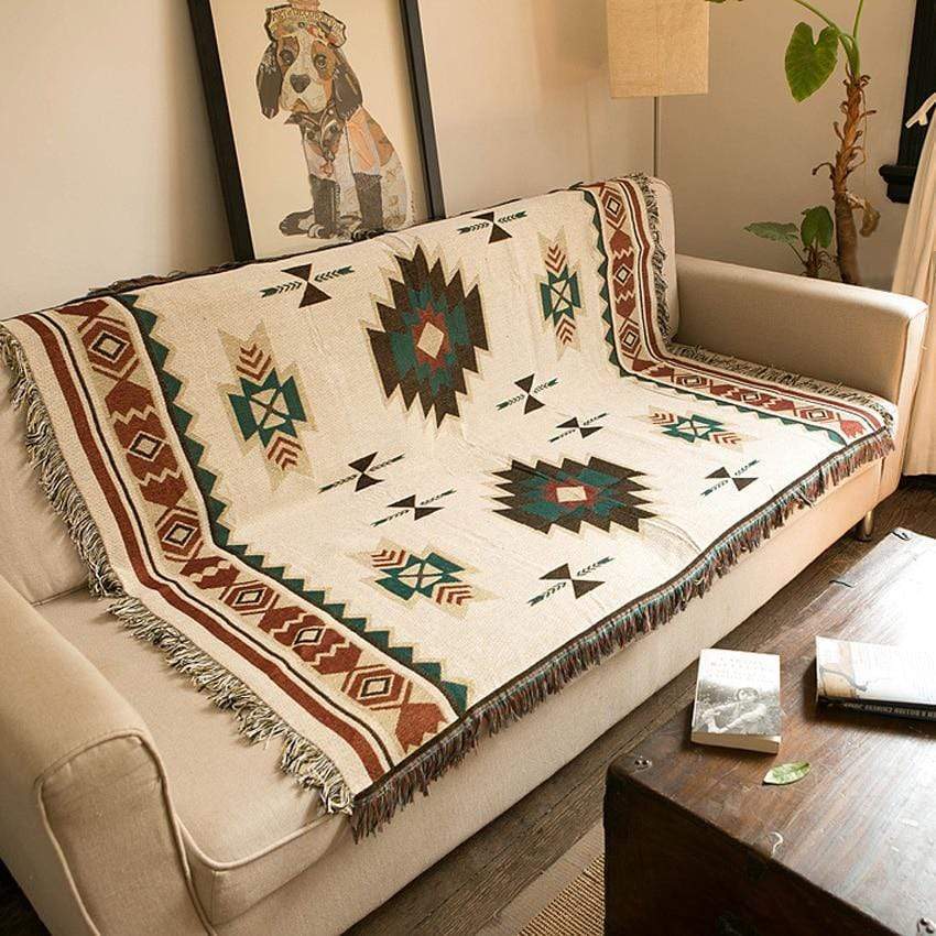 Cotton Native American Throw Blanket