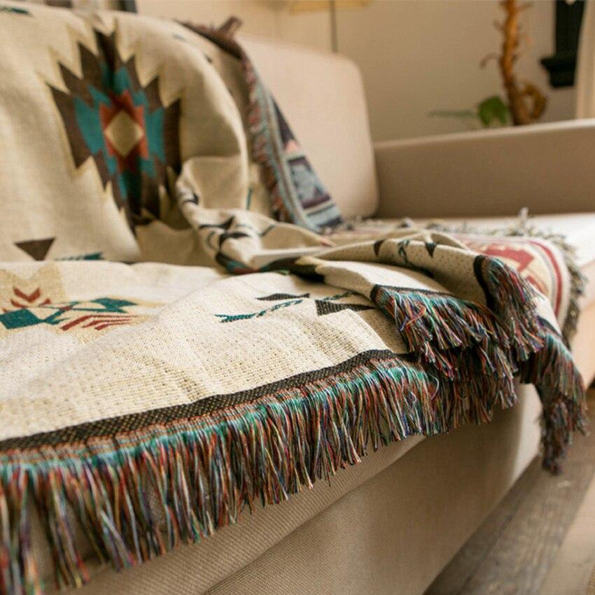 Cotton Native American Throw Blanket