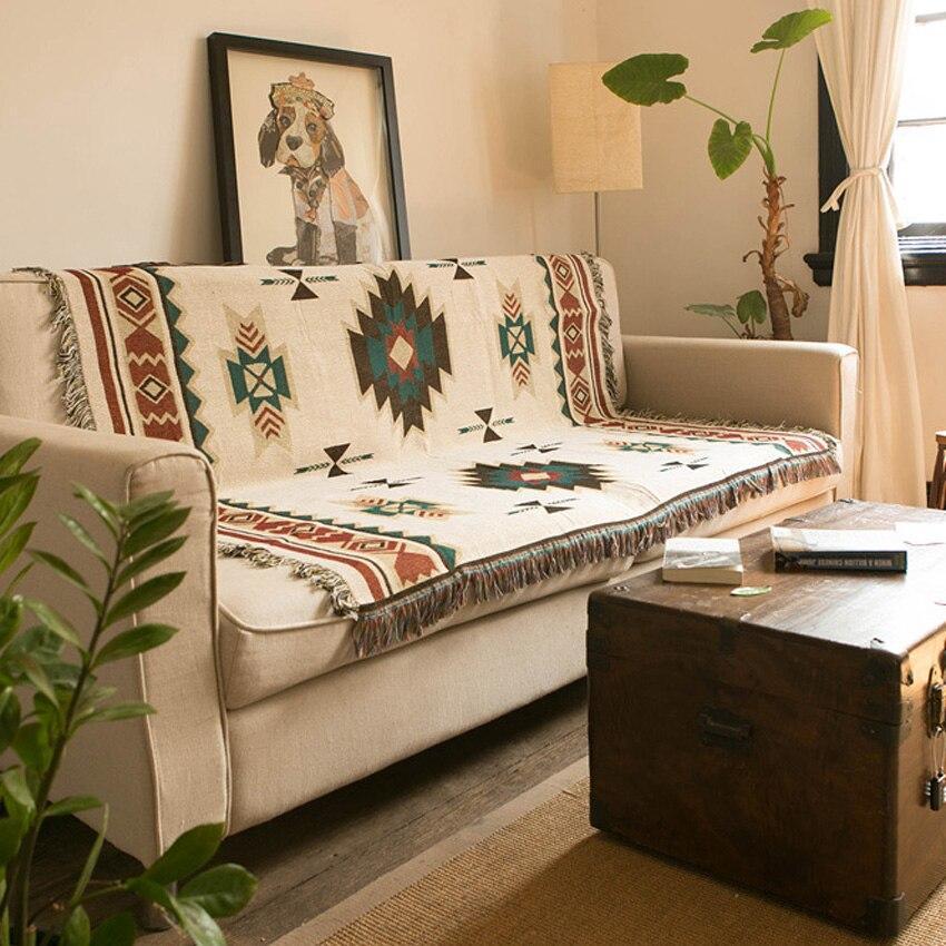 Cotton Native American Throw Blanket