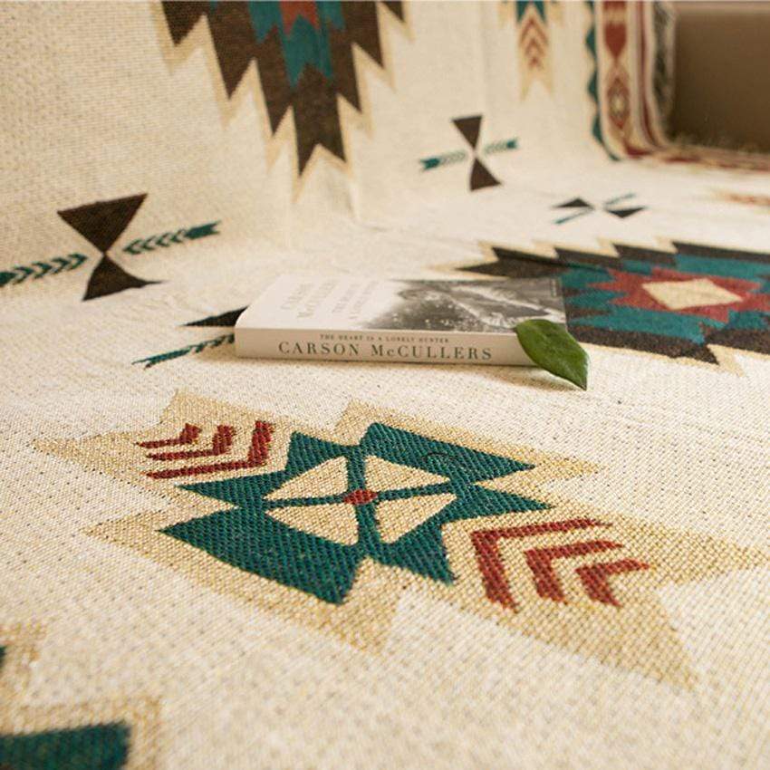 Cotton Native American Throw Blanket