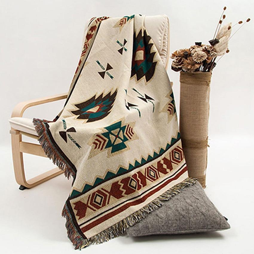 Cotton Native American Throw Blanket