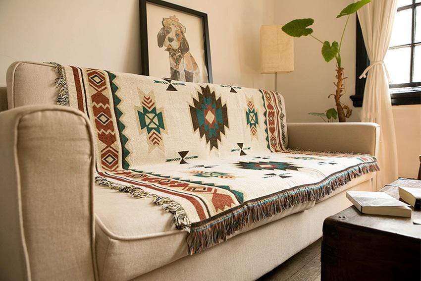 Cotton Native American Throw Blanket