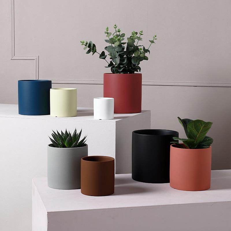 Colorful Stoneware Ceramic Flower Pots