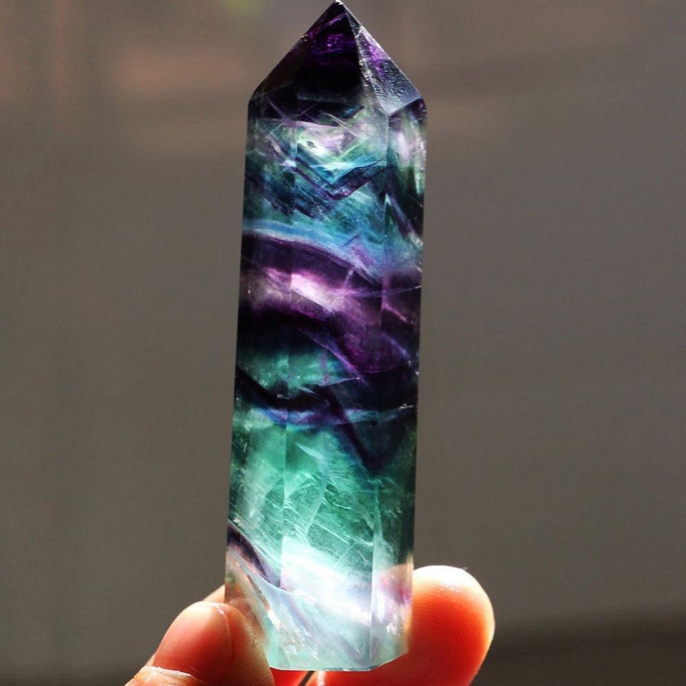 Natural Fluorite Healing Wand for Inner Peace and Chakra Cleansing