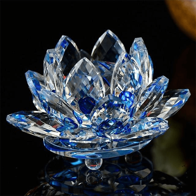 Quartz Crystal Lotus Flower Figurine