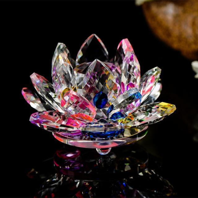 Quartz Crystal Lotus Flower Figurine