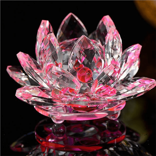 Quartz Crystal Lotus Flower Figurine