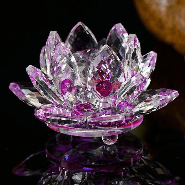 Quartz Crystal Lotus Flower Figurine