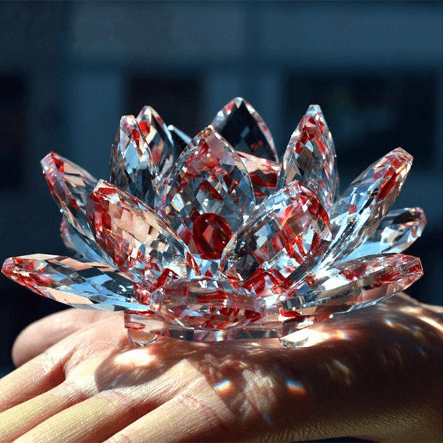 Quartz Crystal Lotus Flower Sculpture
