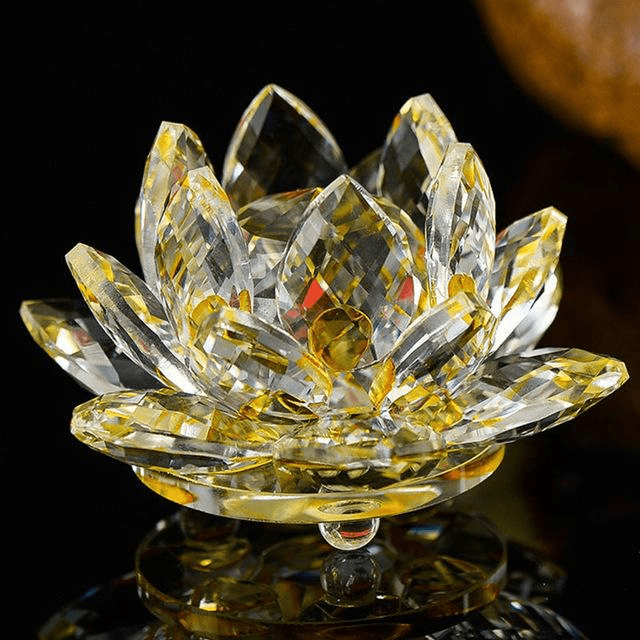 Quartz Crystal Lotus Flower Figurine
