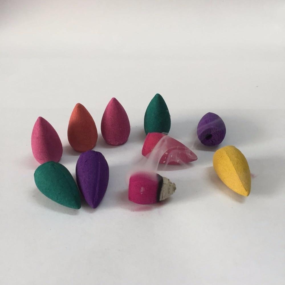 Backflow Incense Cones Glass Bottle - 60 Pure Essential Oil Scents