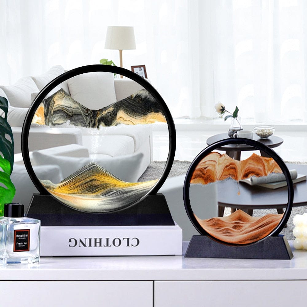 Levitating Hourglass Sand Sculpture