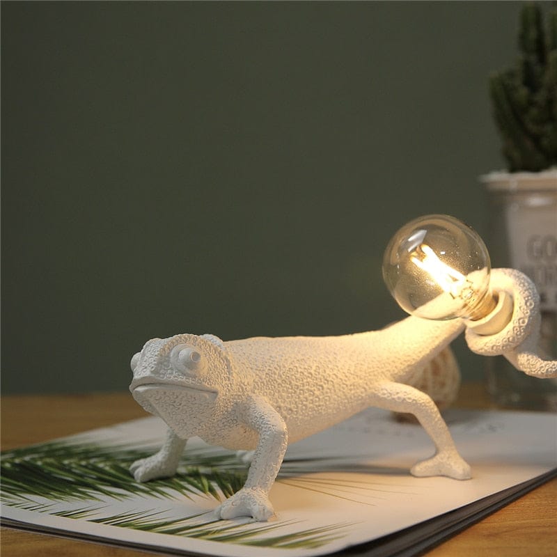 Chameleon Resin Table Lamp with LED Light