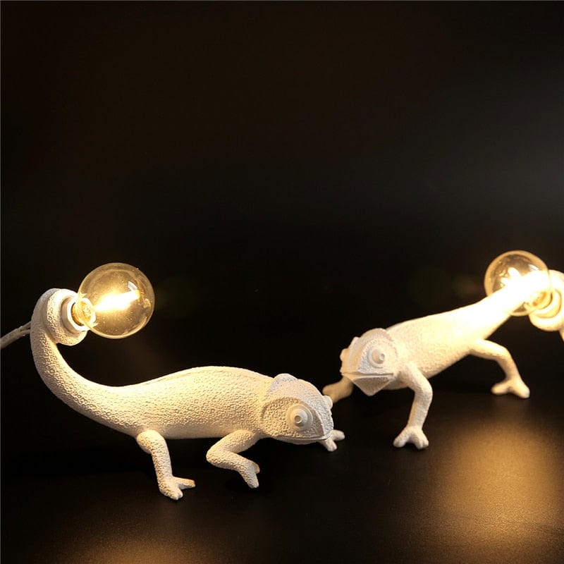 Chameleon Resin Table Lamp with LED Light