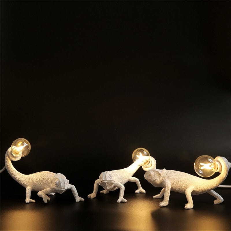 Chameleon Resin Table Lamp with LED Light
