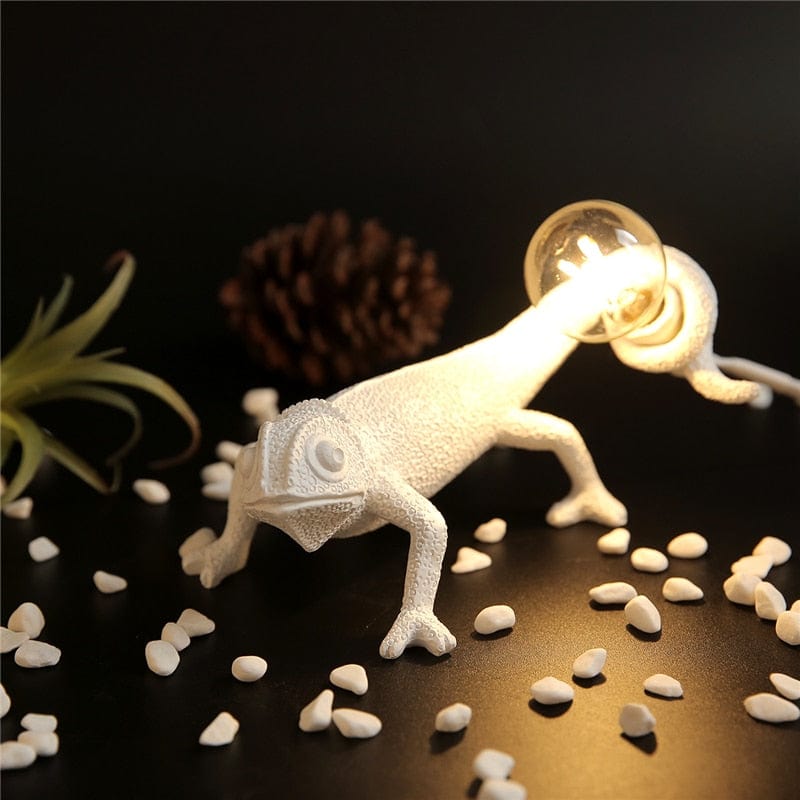 Chameleon Resin Table Lamp with LED Light