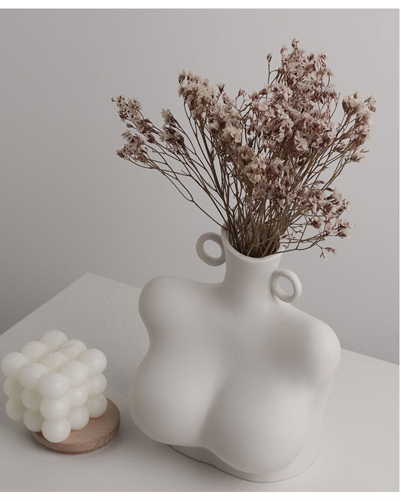 Ceramic Female Form Vase in Elegant Curves