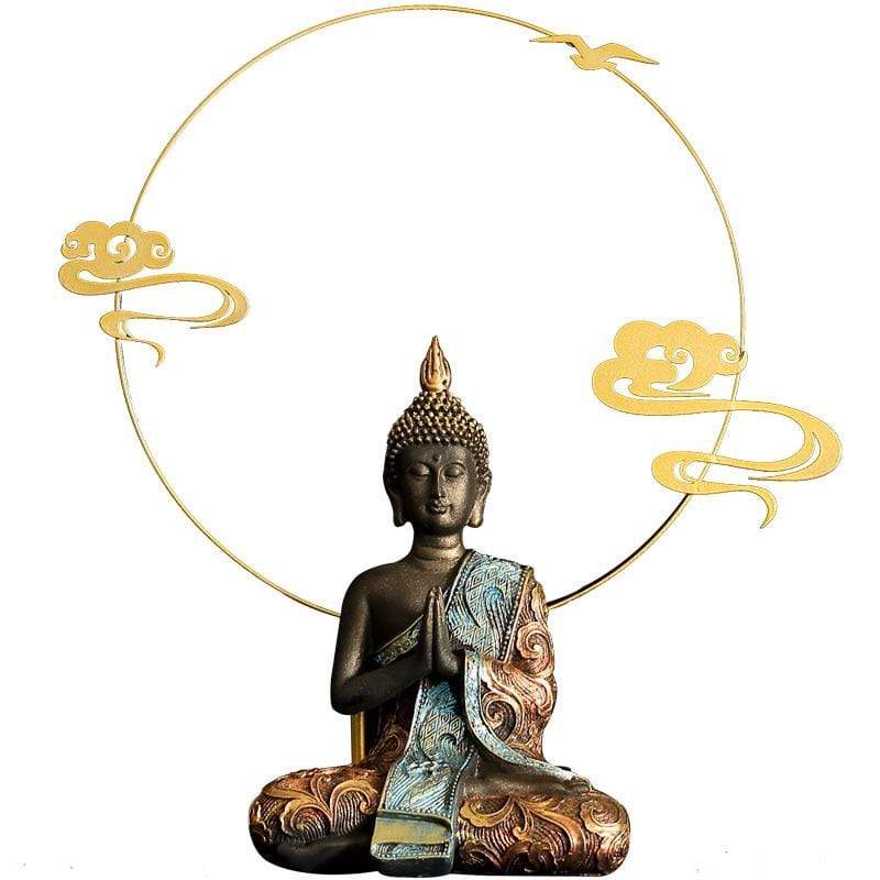 Resin Buddha Statue Figurine for Peaceful Home Decor