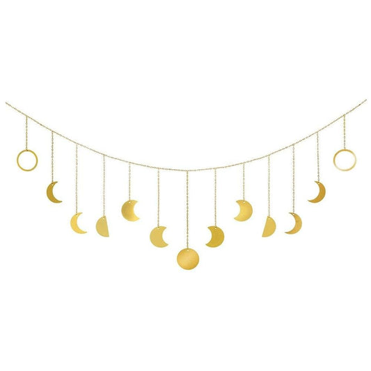 Metal Moon Phase Wall Art Hanging Decor