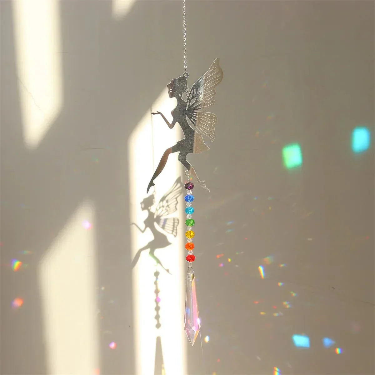 Crystal Sun Catcher with Hummingbird, Tree of Life, Owl, Fairy, and Butterfly Designs