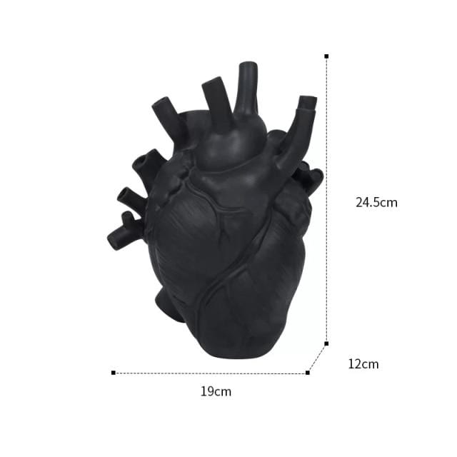 Heart-Shaped Synthetic Resin Flower Vase