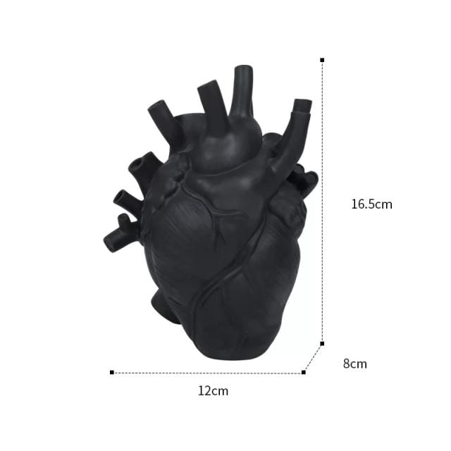 Heart-Shaped Synthetic Resin Flower Vase