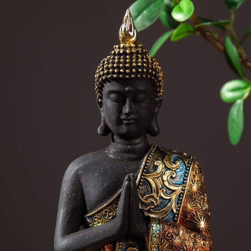 Resin Buddha Statue Figurine for Peaceful Home Decor