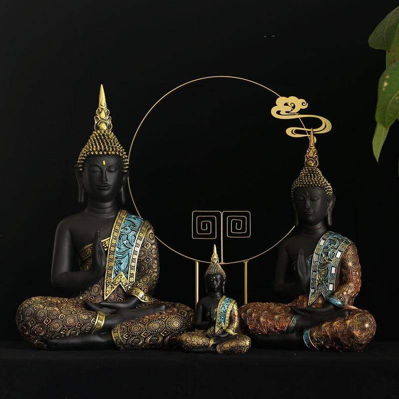 Resin Buddha Statue Figurine for Peaceful Home Decor