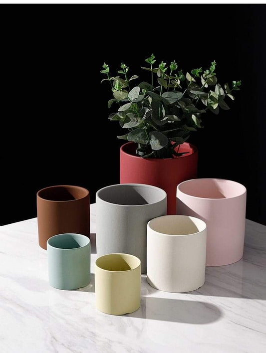 Colorful Stoneware Ceramic Flower Pots