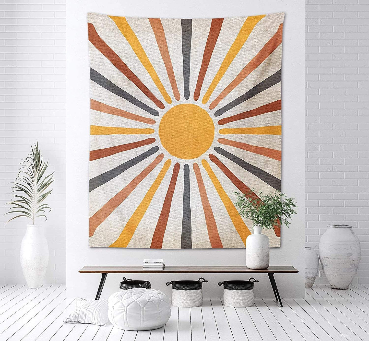Boho Earth Tone Sunshine Wall Tapestry