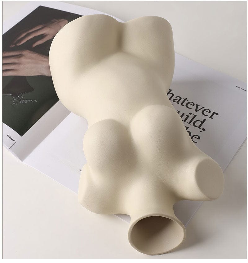 Ceramic Female Form Vase in Elegant Curves